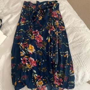 Floral wrap skirt